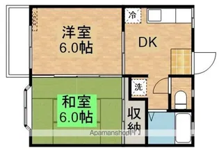 ハイツクレストコート【2階】の間取り